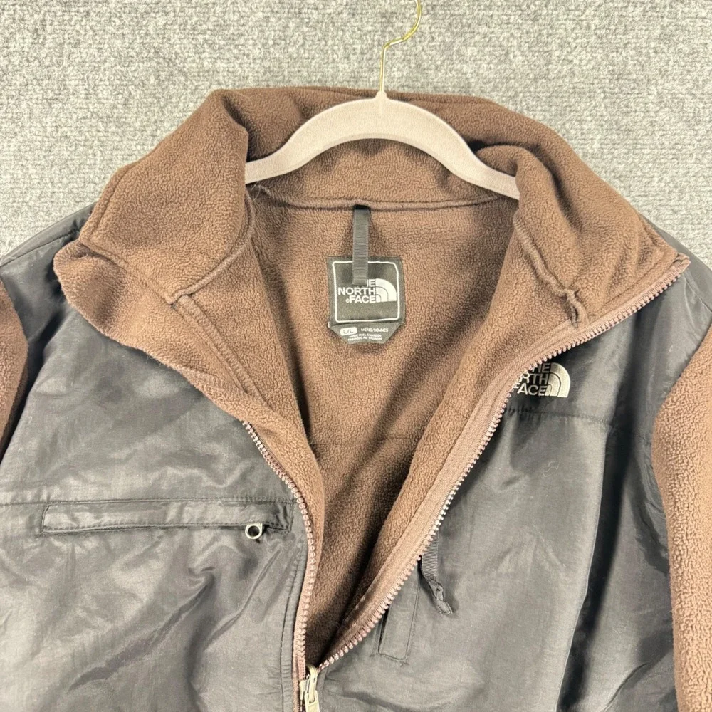 The North Face Denali Polartec Fleece Jacket Men's Large Brown Black Full Zip